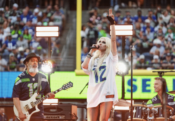 Soundgarden Taylor Momsen Mike McCready NFL Halftime Seahawks Game Video