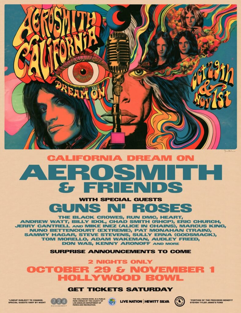 Aerosmith Guns N' Roses Hollywood Bowl Concert Lineup 2026