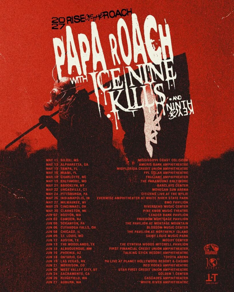Papa Roach Ice Nine Kills Ninth Key 2027 tour dates